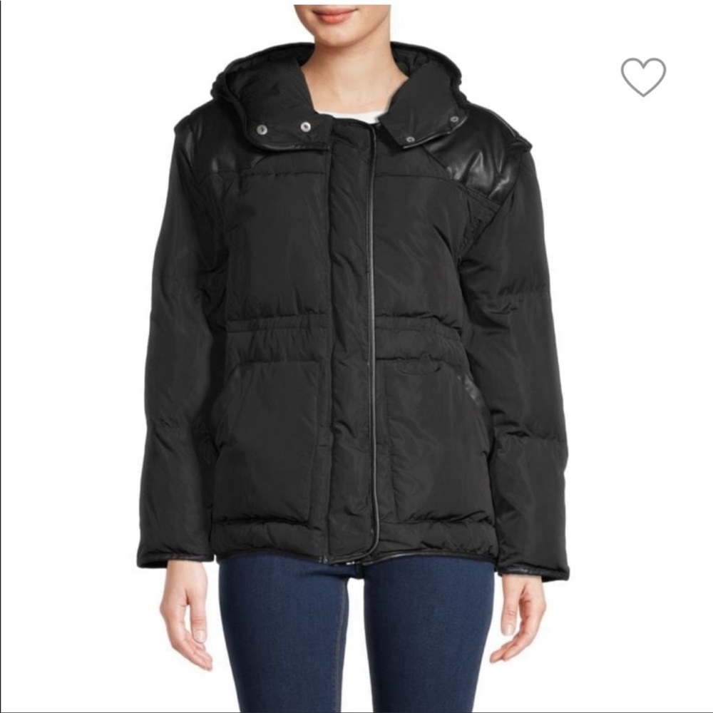 Rebecca Minkoff Black Mia Hooded Puffer Jacket Large NWT